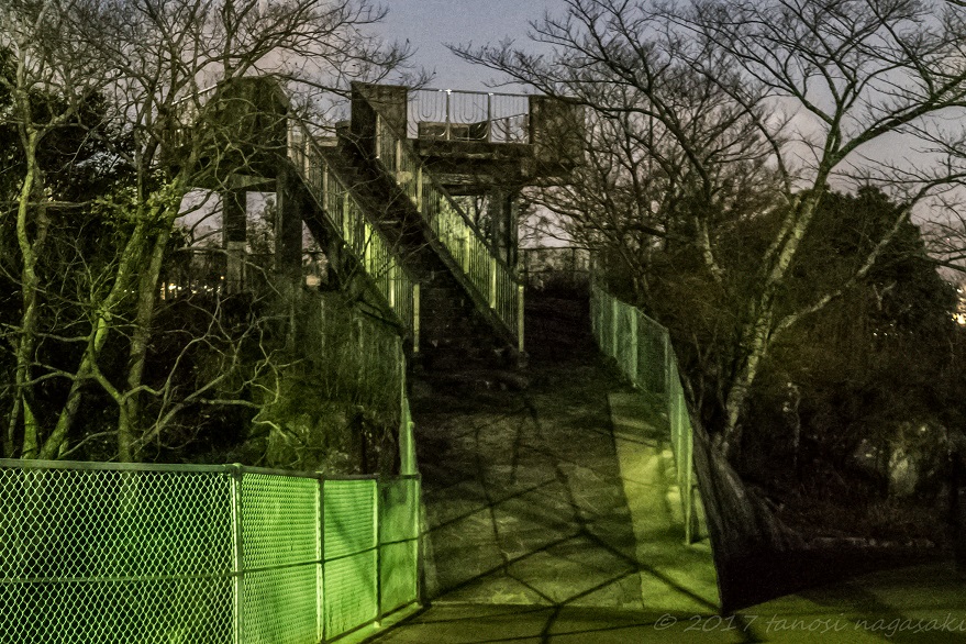 風頭公園の展望台（長崎市伊良林町）の夜