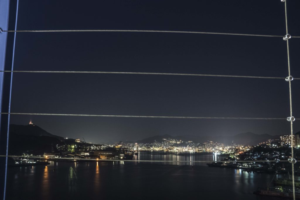 女神大橋からの新世界三大夜景認定、長崎の夜景