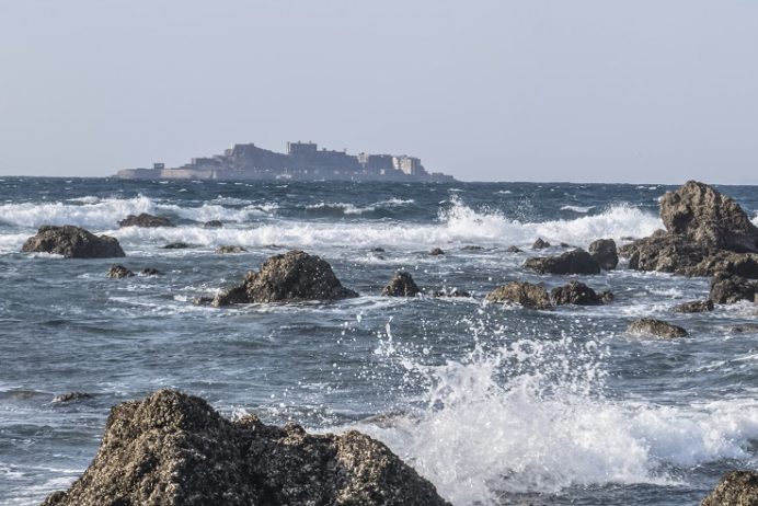 田の子島（長崎市野母崎地区）からの軍艦島