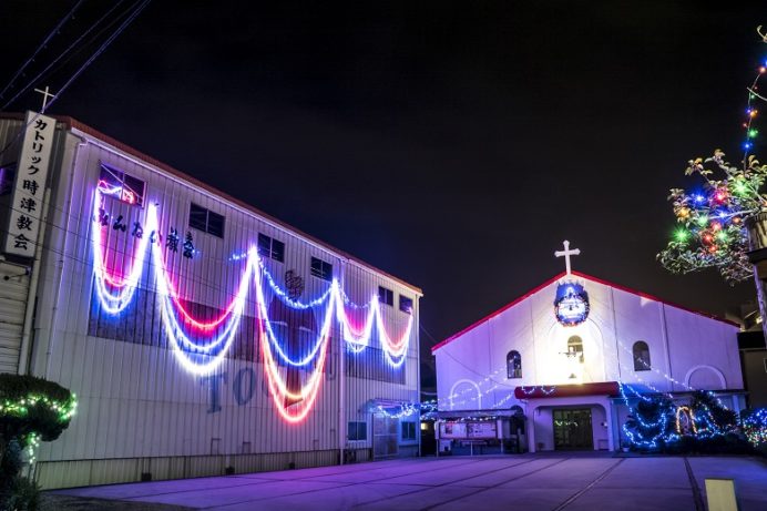 時津教会のクリスマスイルミネーション