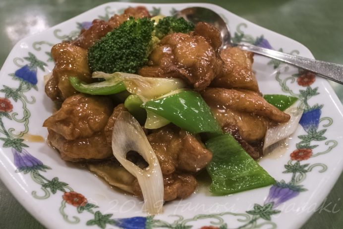 江山楼の香油鶏～鶏肉の唐揚げ、ニンニク醤油風味