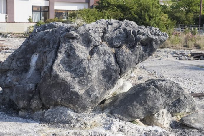雲仙地獄（長崎県雲仙市小浜町）のカエル岩