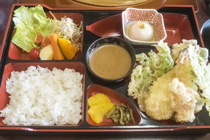 磯料理 あじ彩（諫早市森山町唐比西）の天ぷらお楽しみ膳、ランチ
