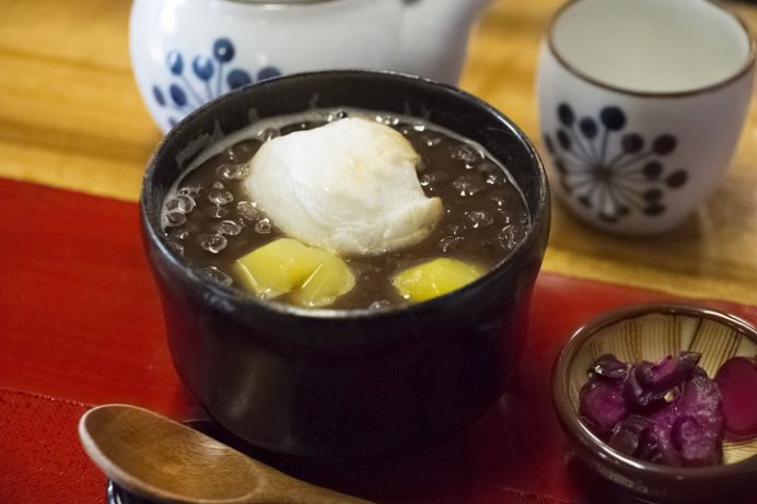 かんざらしの名店 銀水(長崎県島原市白土桃山)のぜんざい