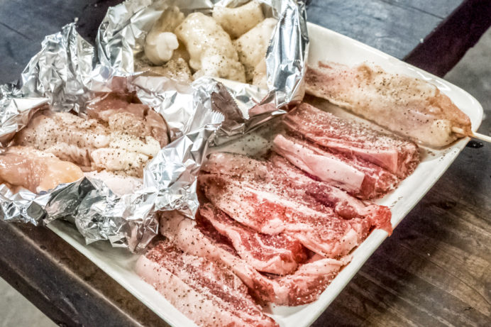 かき焼き塩見園（時津町）、牡蠣焼き、カキ焼き
