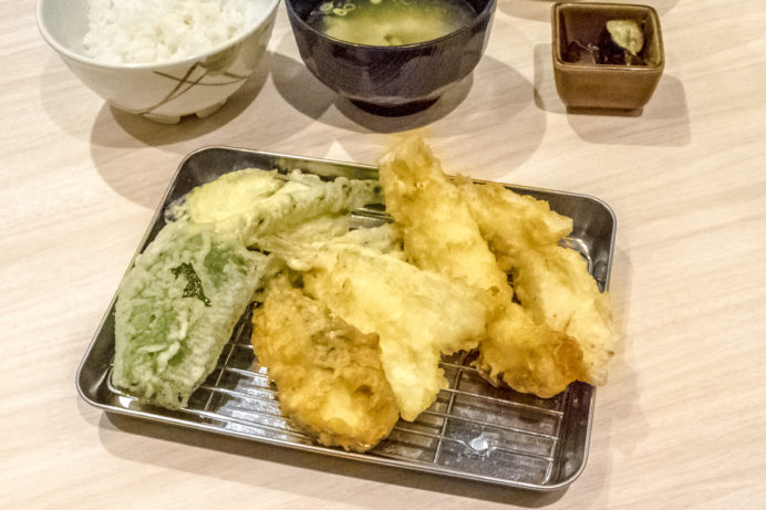 天ぷらくわ田（長崎市茂里町ココウォーク）、天ぷら定食