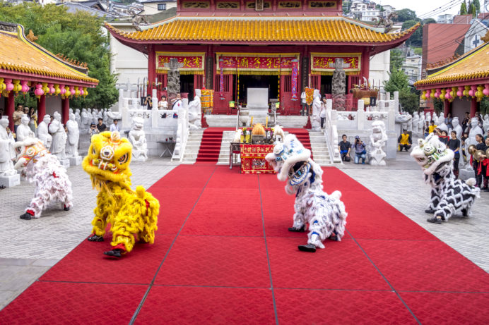 孔子祭（釈奠）、長崎孔子廟、中国獅子舞