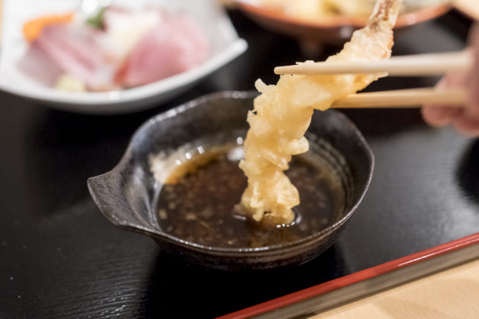 海鮮問屋 天ぷらかとう（長崎市元船町）、刺身定食