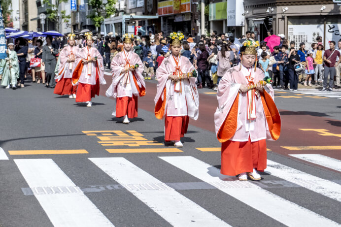 長崎くんち、傘鉾パレード 、お下りの行列、2017